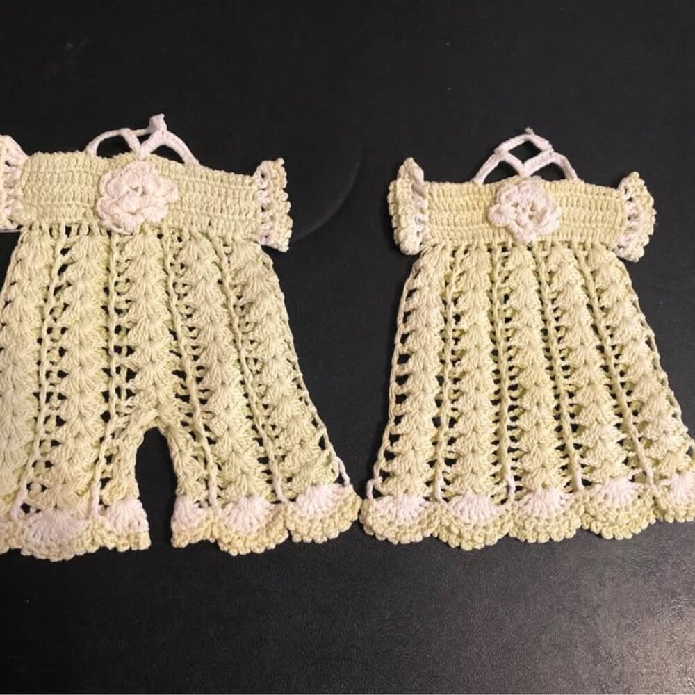 Vintage handmade crochet potholders